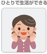 ひとりで生活ができる